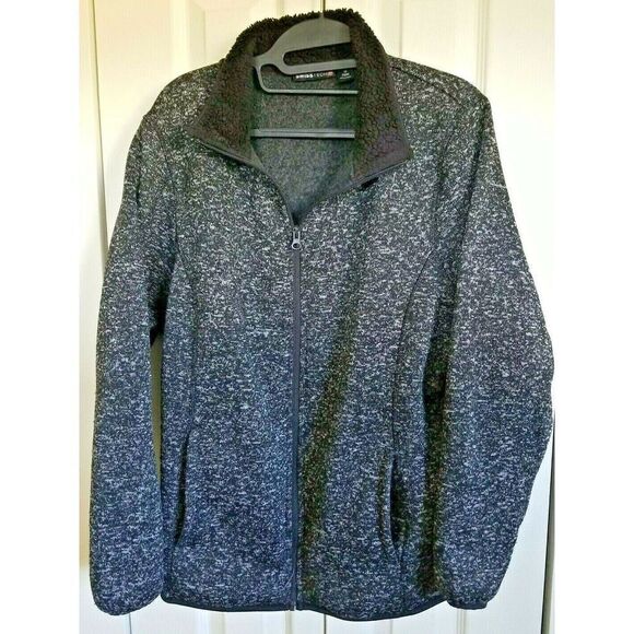 Swiss Tech Unisex 1X Greystone Jacket Soft Flannel Pockets Zip Front - Picture 1 of 7